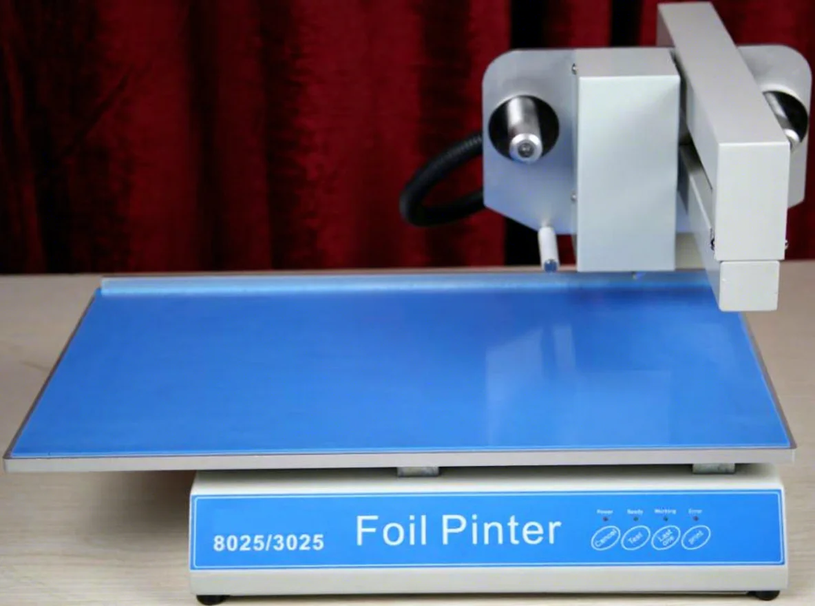 8025 Desktop Semi-automatic Foil Printer Automatic Desktop Digital Foil Printer Machine Hot Foil Stamping Machine