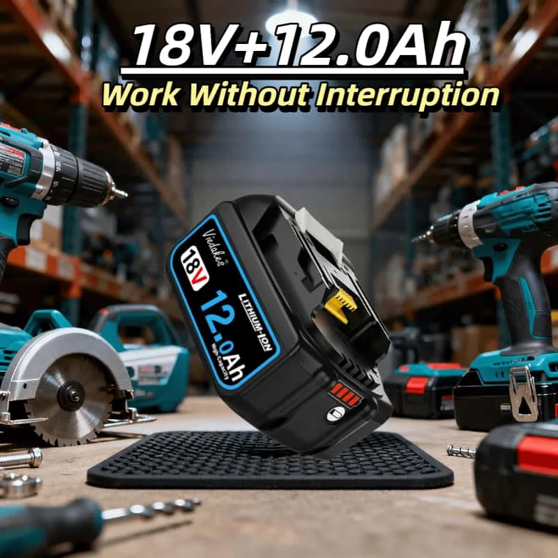 

For Makita 18V 12.0Ah Lithium-Ion Battery: Unmatched Power, Extended Runtime & Fast Charging for Heavy-Duty Cordless Tool Tasks
