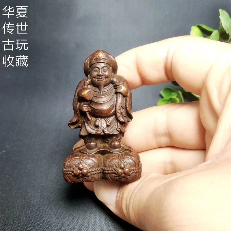 copper hand-held ornament, solid large black celestial table, vintage Buddha statue, tea pet, small decorative piece