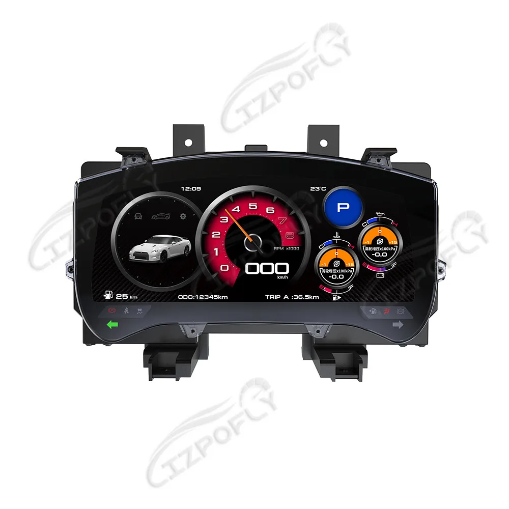 Lizpofly  LCD Digital Instrument Cluster For Nissan GT-R 2008-2015 Car Dashboard Speedometer Odometer Display Panel