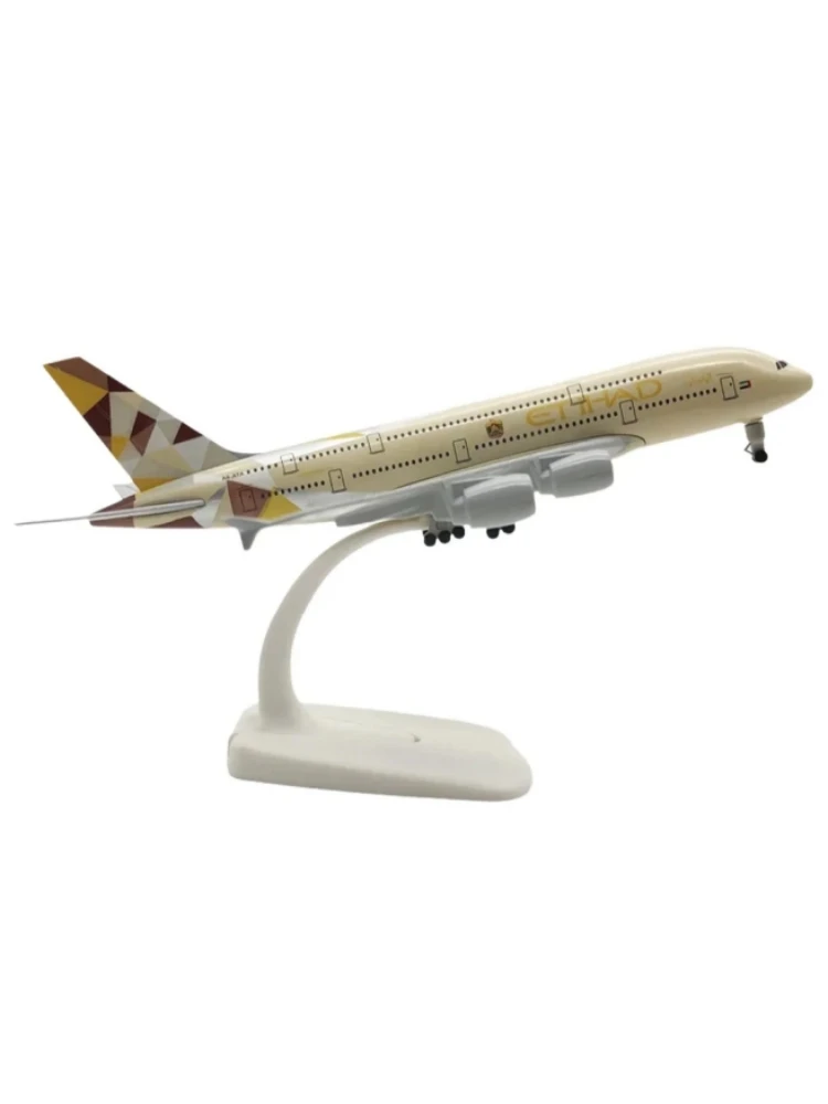 

20 см самолеты Etihad Airways Airbus A380 модель самолета игрушки металлический самолет детский подарок коллекция дисплей с колесами