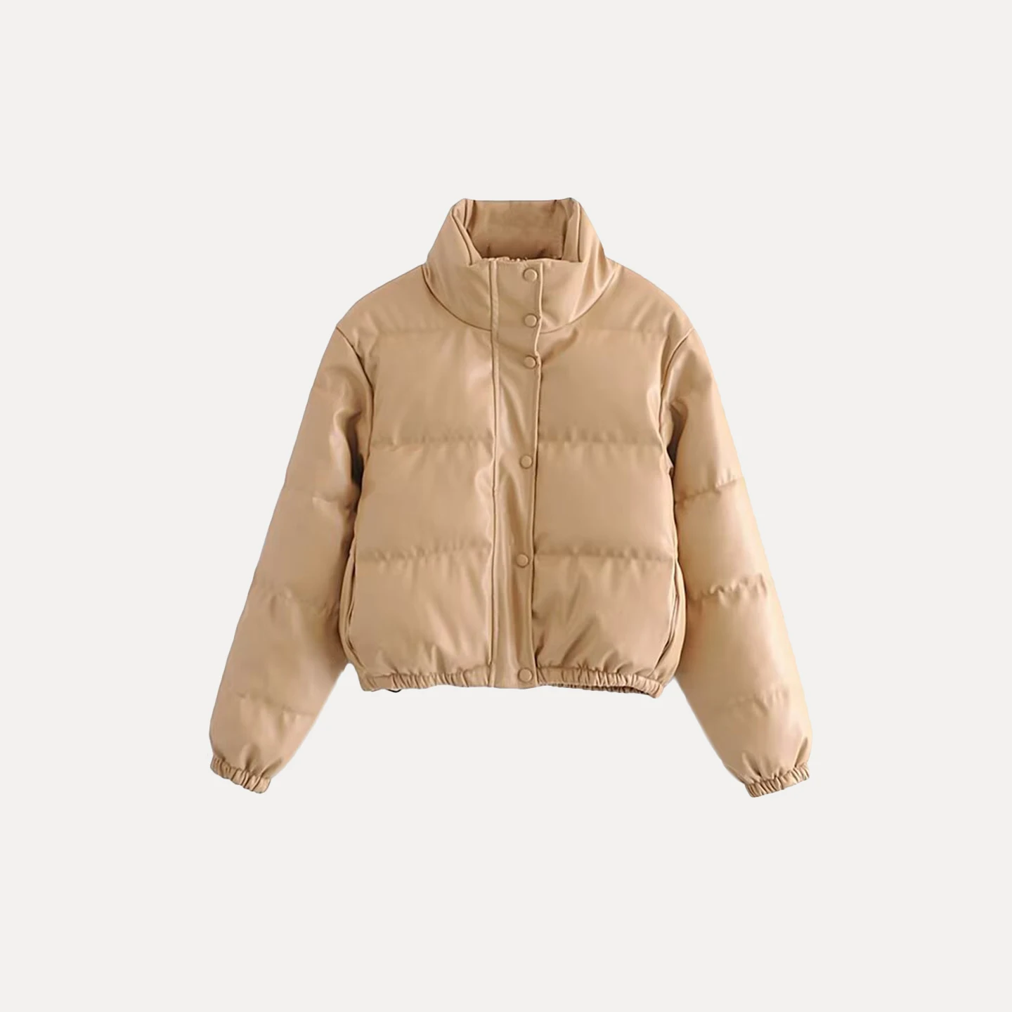 ファイオナブル オートレザー ジャケット レディース スタイリッシュ カジュアル 多用途 アウター 秋 2025 Z スタンドフィット ロングスリーブ ボタンアップ