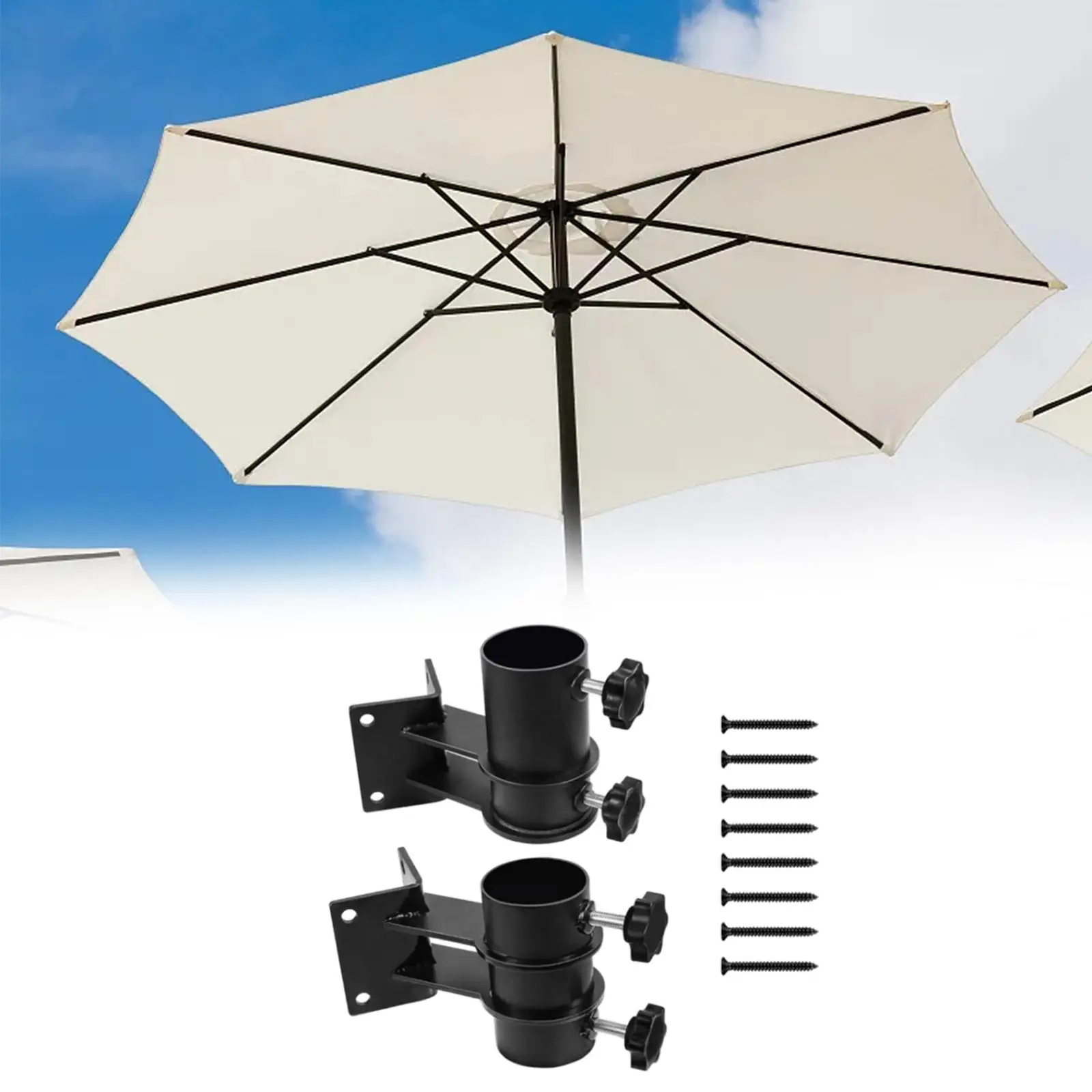 Umbrella Base Stand Tube Sun Shelter Umbrella Clamp Easy to Install Umbrella