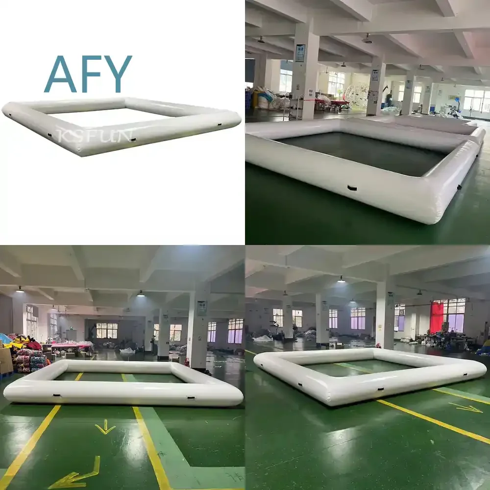 16.5x16.5ft Large Commercial White Inflatable Bumper Car Arena for Kids Outdoor Inflatable Go Karts Race Track for Bumper
