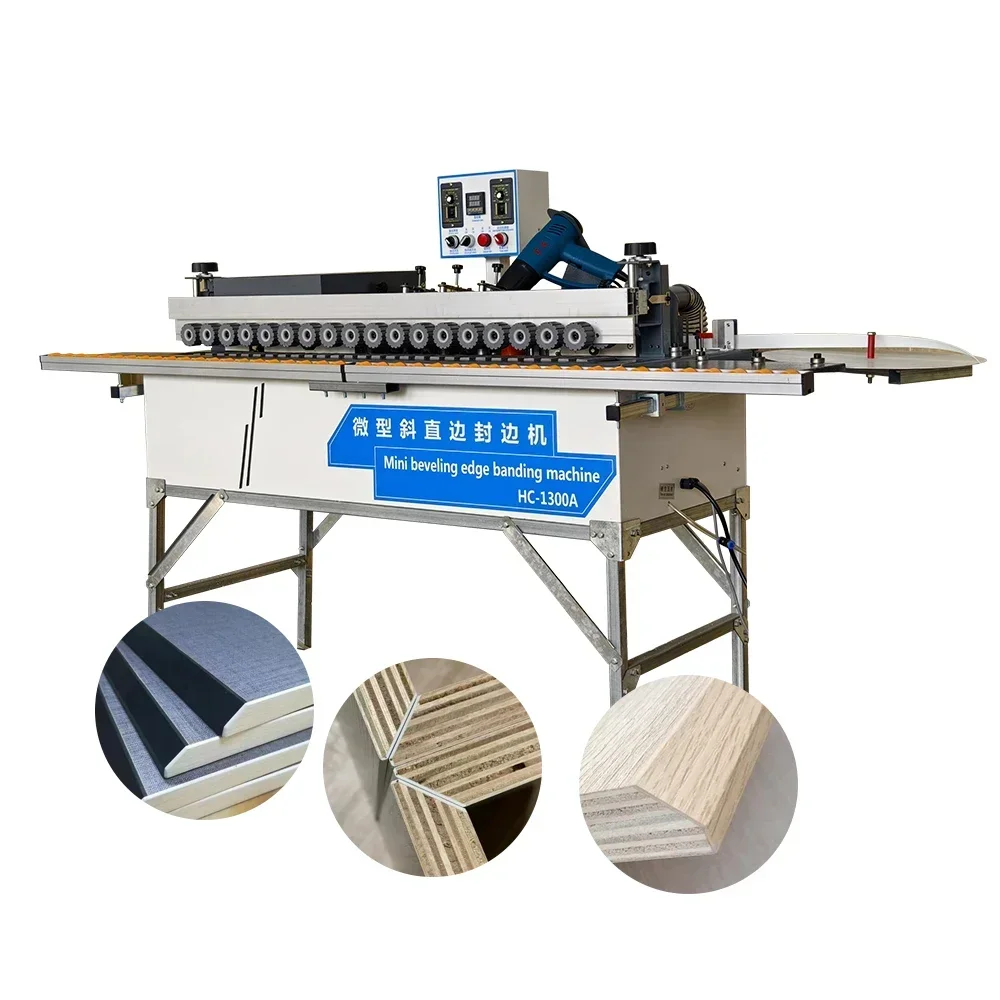 Hot Sales HC-1300 Fully Automatic 45 Degree Bevel Oblique Straight Edge Panel Furniture Edge Banding Machine