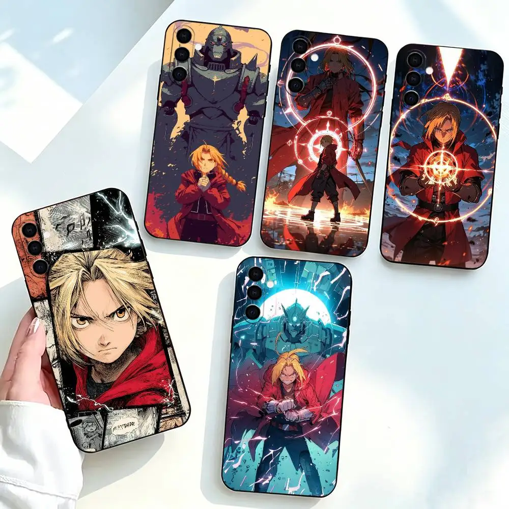 Fullmetal Alchemist Edward-D Phone Case Black Silicone Soft For Samsung Galaxy A73,A72,A71,A70,A53,A52,A51