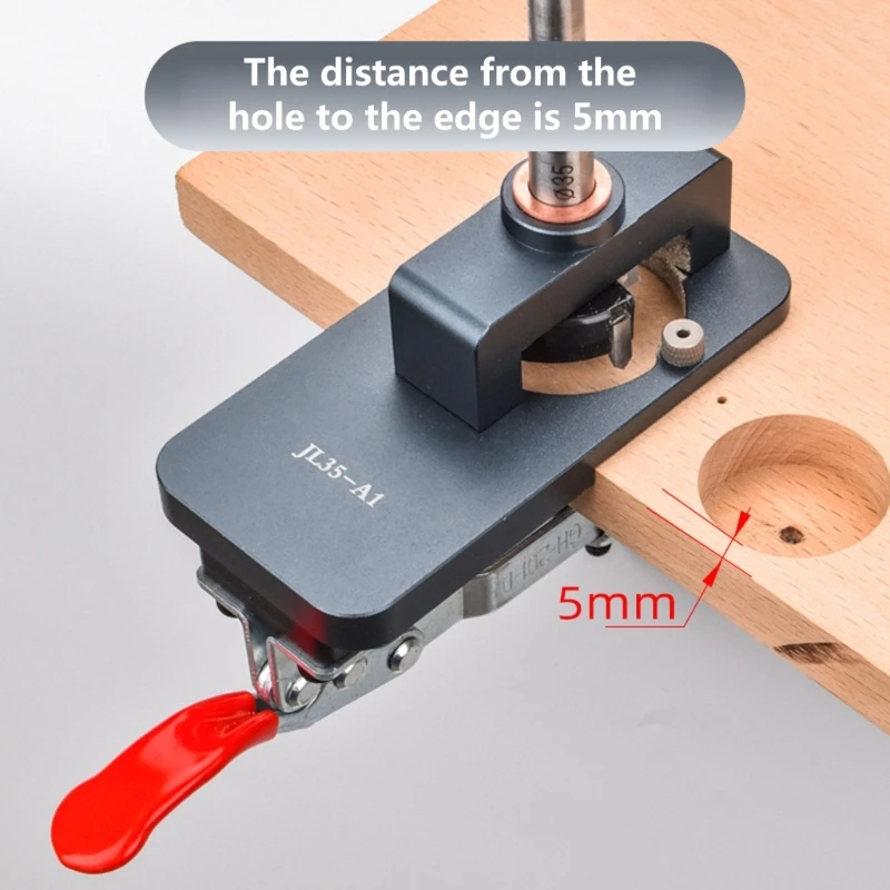 Drill Guide 35mm Concealed Hinge Jig Woodworking Positioning Hole Opener Dropship