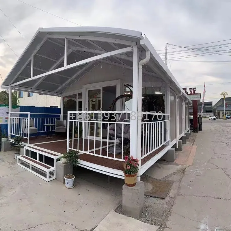 20-foot Double-wing Extension House with A Terrace Expandable Folding Container House/Folding Prefab Expandable Container House