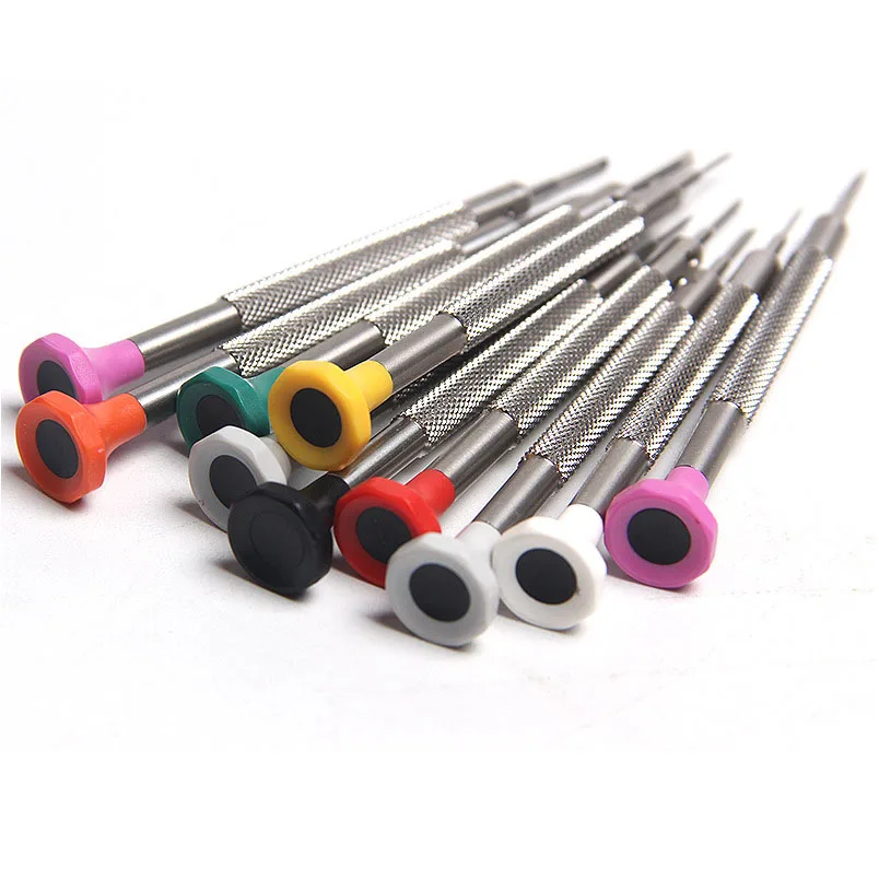 0.6-2.0mm Precision Screwdriver Watch Jewelry Repair Tool Set Stainless Steel Flat Cross Screwdrivers for Watchmaker Jeweler