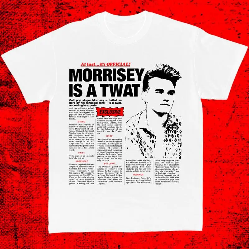 Morrissey T-Shirt Designer Shirt Sport Anime Aesthetic Clothing