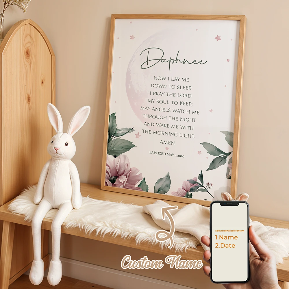 شخصية النوم في الليل هدايا المعمودية مخصص جدار الفن الطباعة قماش اللوحة المشارك صورة غرفة المعيشة ديكور المنزل #1