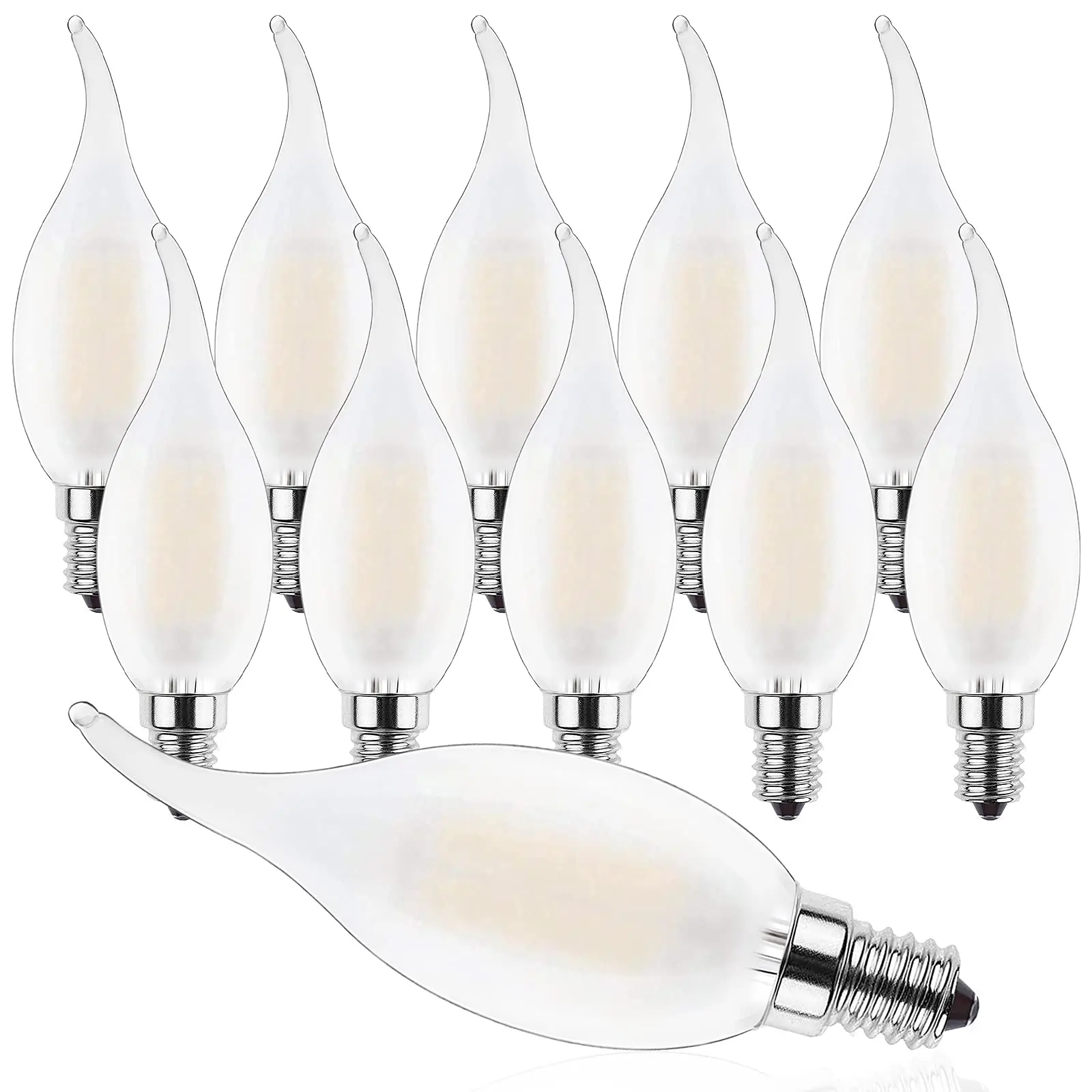 Retro światło świec Led C35 matowe E14 220V 4W przyciemniany żarnik żarówki ciepły biały 2700K lampa na żyrandol