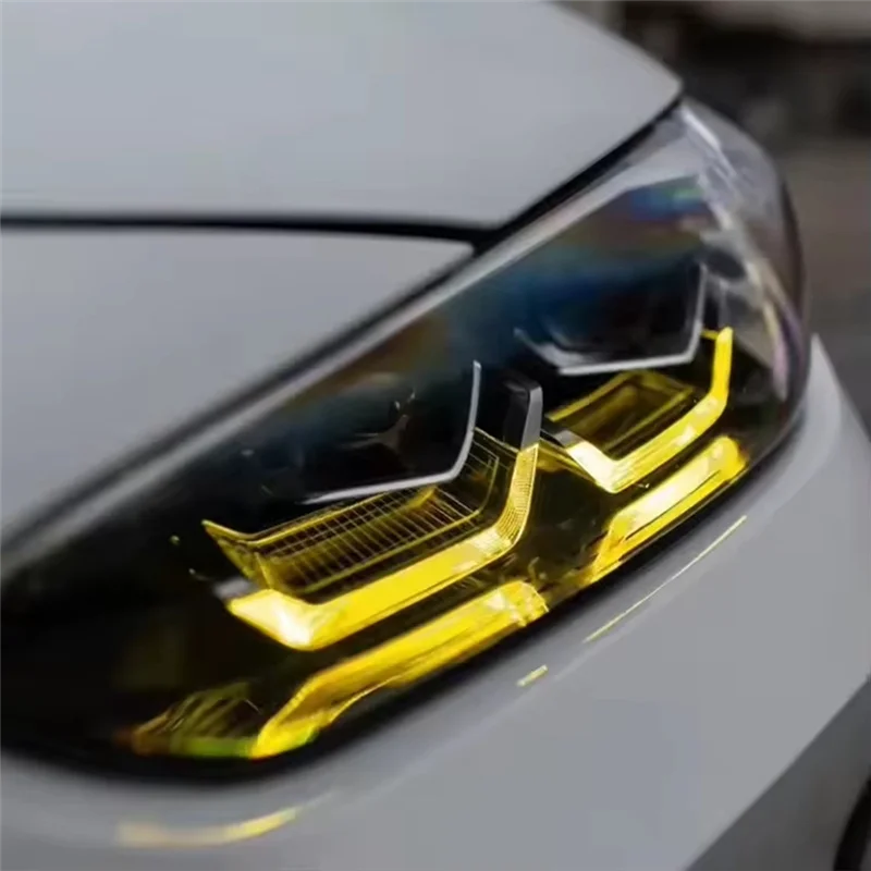 LICE-For BMW M3 M4 CSL 4 Series G22 G23 G80 G82 Lemon Yellow DRL LED Modules Chips Daytime Running Lights LED Boards
