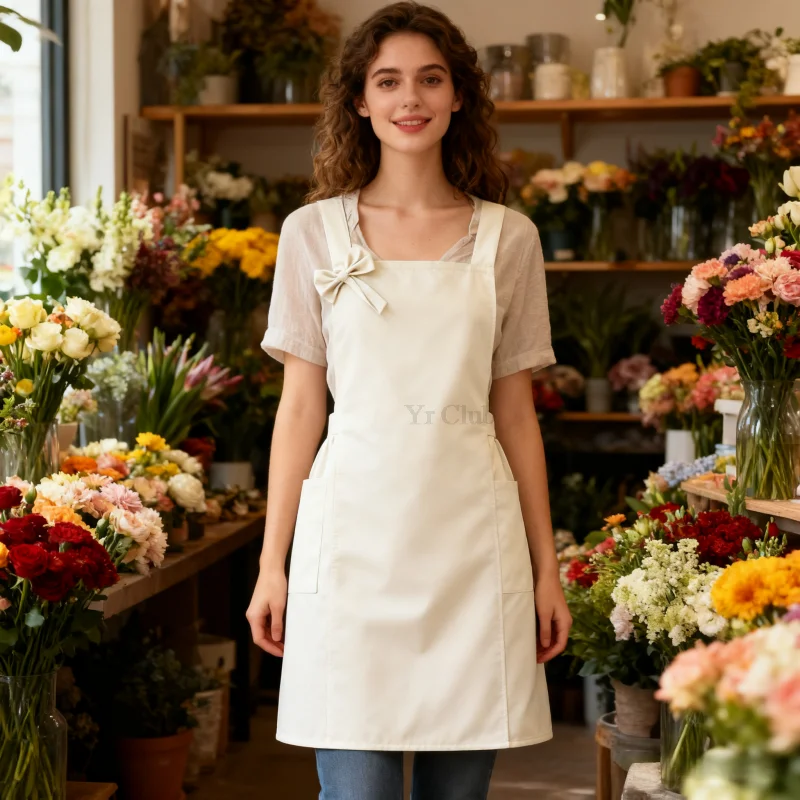 

Водонепроницаемый женский фартук для официанта, кухонная рабочая одежда, униформа для маникюрного салона, цветочный магазин, садовый халат, фартуки для макияжа, уход за домашними животными