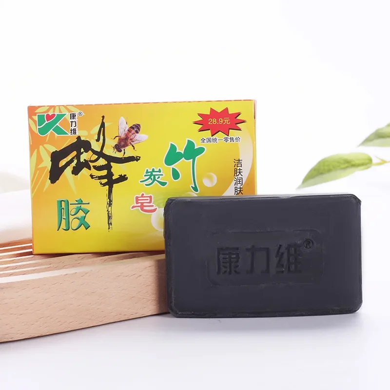 비누 Face Body Healthy Handmade Propolis Bamboo Charcoal Soap Personal Care Whitening Rejuvenation Tourmaline Soap for Bath