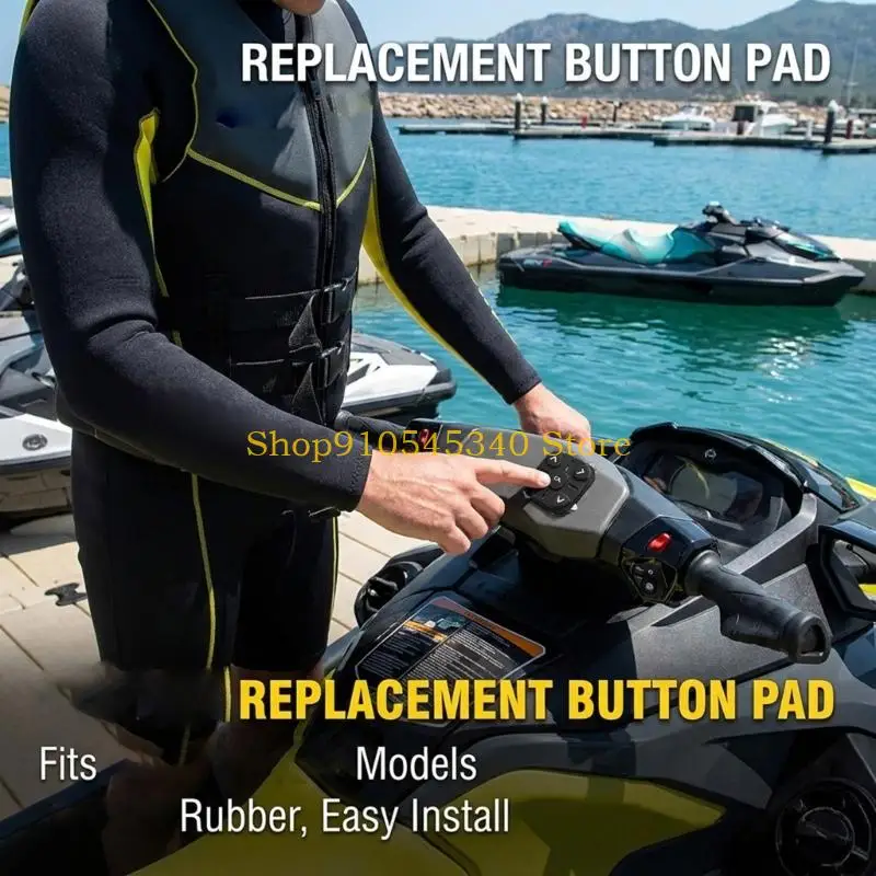 U2JA Five Button Marine Control Pad Replacement With Center OK Key and Directional Layout for RXT, Repair Work, and Black Finish