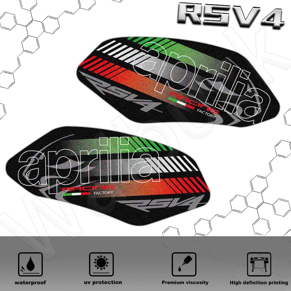 3M Motorcycle Side Tank Pad Sticker Knee Grip Protection Decal Waterproof  Accessori For Aprilia TUONO 1100 2015-20 RSV4 2010-22