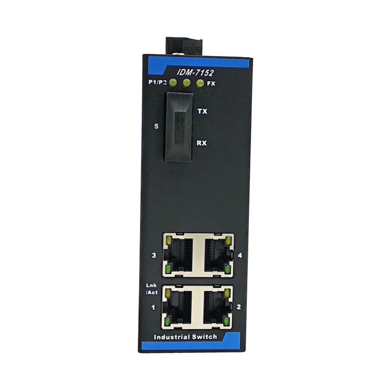 

IDM-7152 5-port Industrial Switch 1 Optical 4 100M Entry-Level Ethernet switch 12V24V DIN-rail