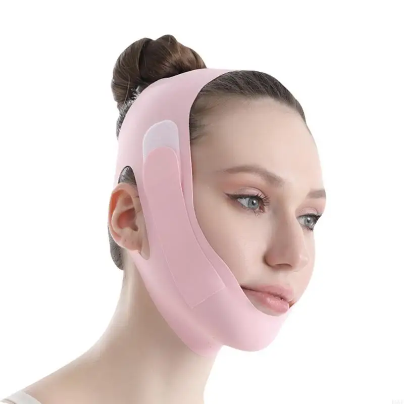E65F V Line Mask Double Chin Reducer การยกหน้าเข็มขัด V รูปร่างหน้าซีดหน้ากาก Slimming Mask