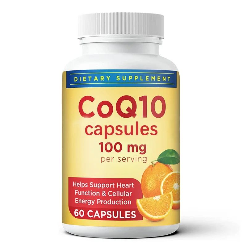 

60 Coenzyme Q10 Capsules Help Support Cardiac Function and Cellular Energy Production for Health Food