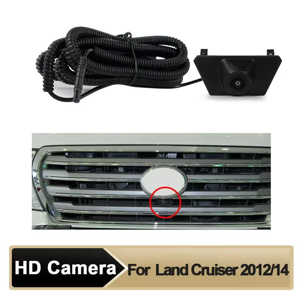 HD CCD Car Front View Parking Night Vision Positive Waterproof Logo Camera For Toyota Land Cruiser 200 LC200 2012 2013 2014 2015