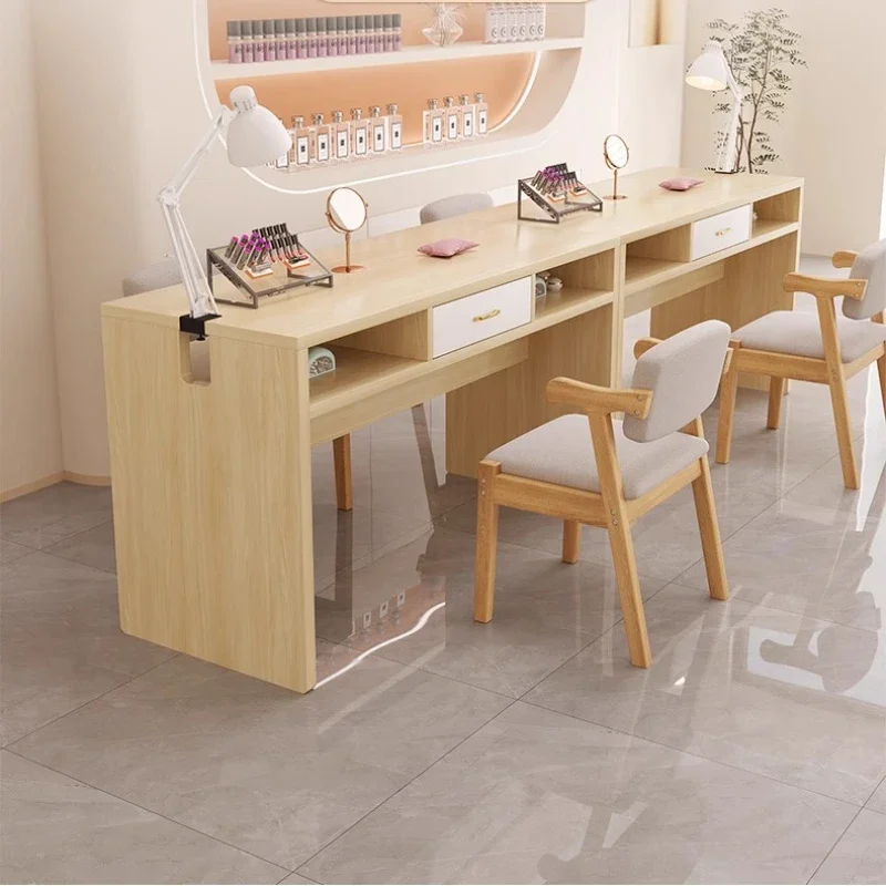 Salon European Nail Desk White Drawer Organizer Simple Manicure Table Light Luxury Cleaning Tavolo Per Unghie Salon Furniture