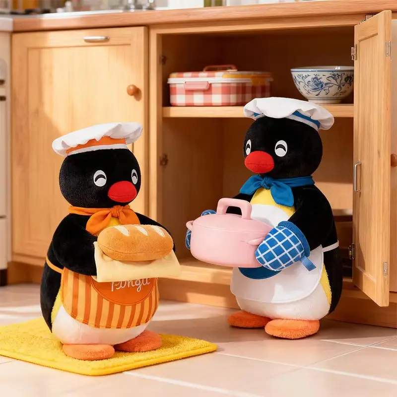 

30cm Cooking Series Chef Penguin Plush Toy Cute Baking Themed Room Decoration Soft Stuffed Doll Couple Anniversary Surprise Gift