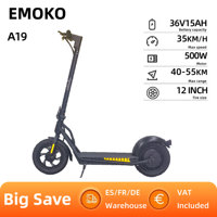 EMOKO A19 E Scooter for Adults 500W Motor 36V15AH Battery Foldable Electric Scooter 12 Inch Tires City Commuter Electric Scooter