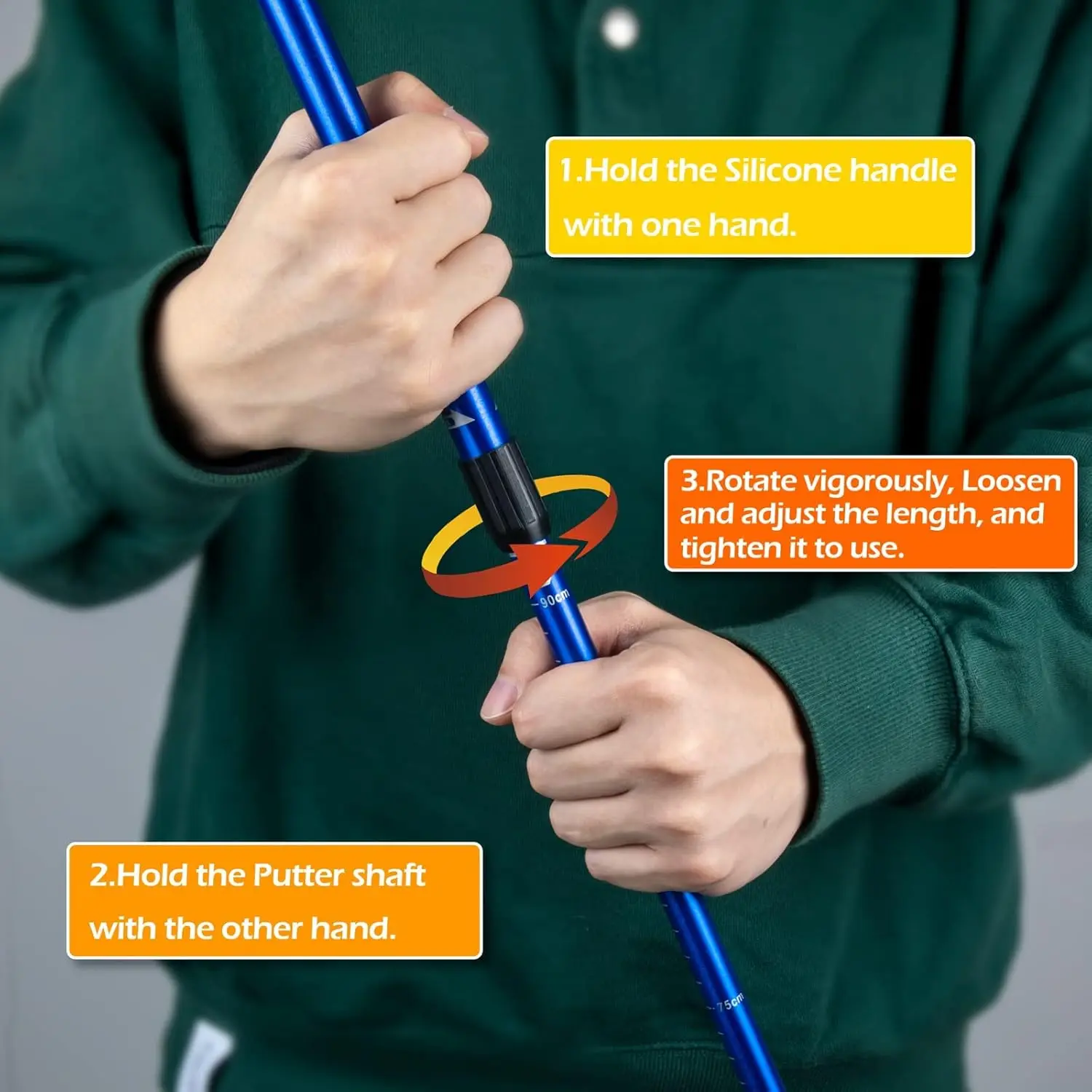 مضارب الجولف للرجال والنساء في اتجاهين للأطفال مضرب جولف صغير للاعبي الغولف باليد اليمنى أو اليسرى بطول قابل للتعديل