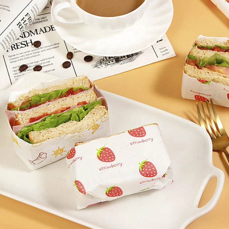 100pcs 28x38cm Disposable Paper tray mats Oil-proof wax paper for food Wrapping for Fast food restaurant customized supplier