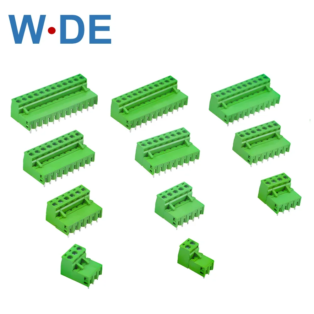 10Sets 2EDGK 5.08mm PlUG-IN Terminal Blocks Screw Type PCB Connector Right Angle Plug Pin Header Socket 2P 3P 4P 5P 6P 7P 8P 9P