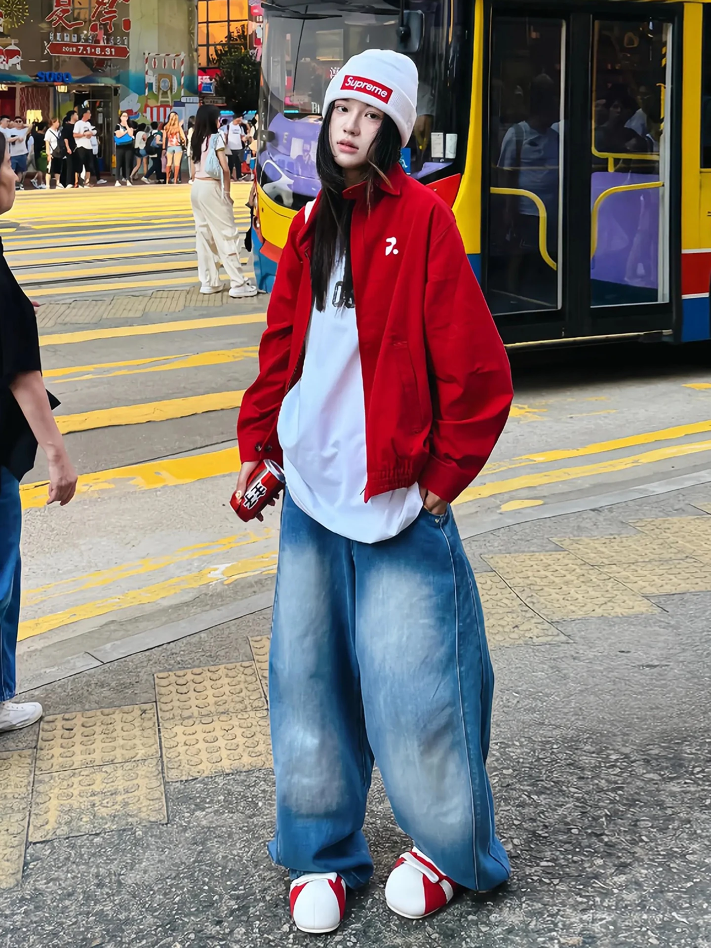 

Red American Retro irt Jaet Men's Casual Baseball Sle Autumn ort Workwear Outerwear Women's Matching Couple's Coat