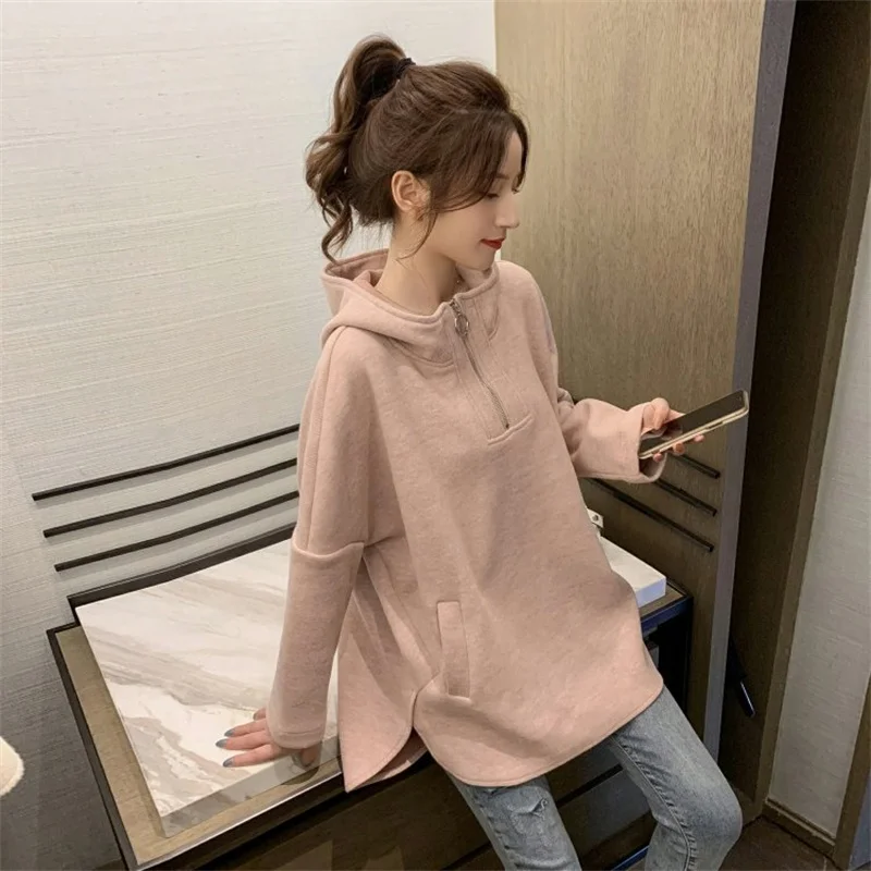 Hooded Hoodie For Women in Autumn and Winter 2024 New Loose Fitting Korean Version Westernized and Lazy Style Jacket top Trendy