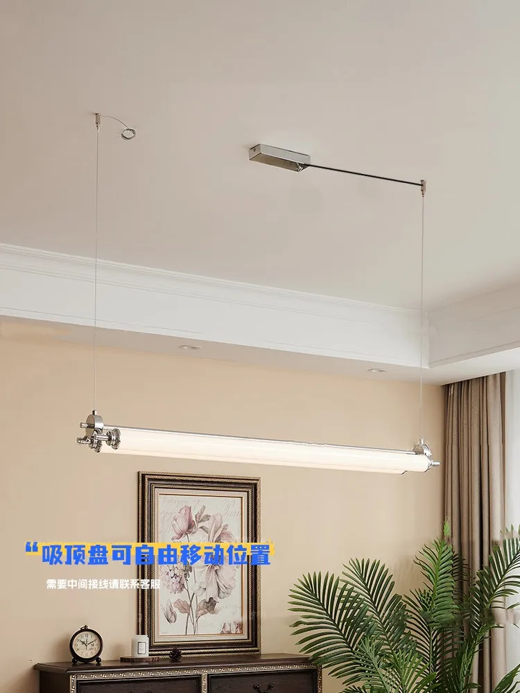 

Medieval Bauhaus restaurant pendant lamp industrial style island table lam designer studio front desk light tube long strip lamp