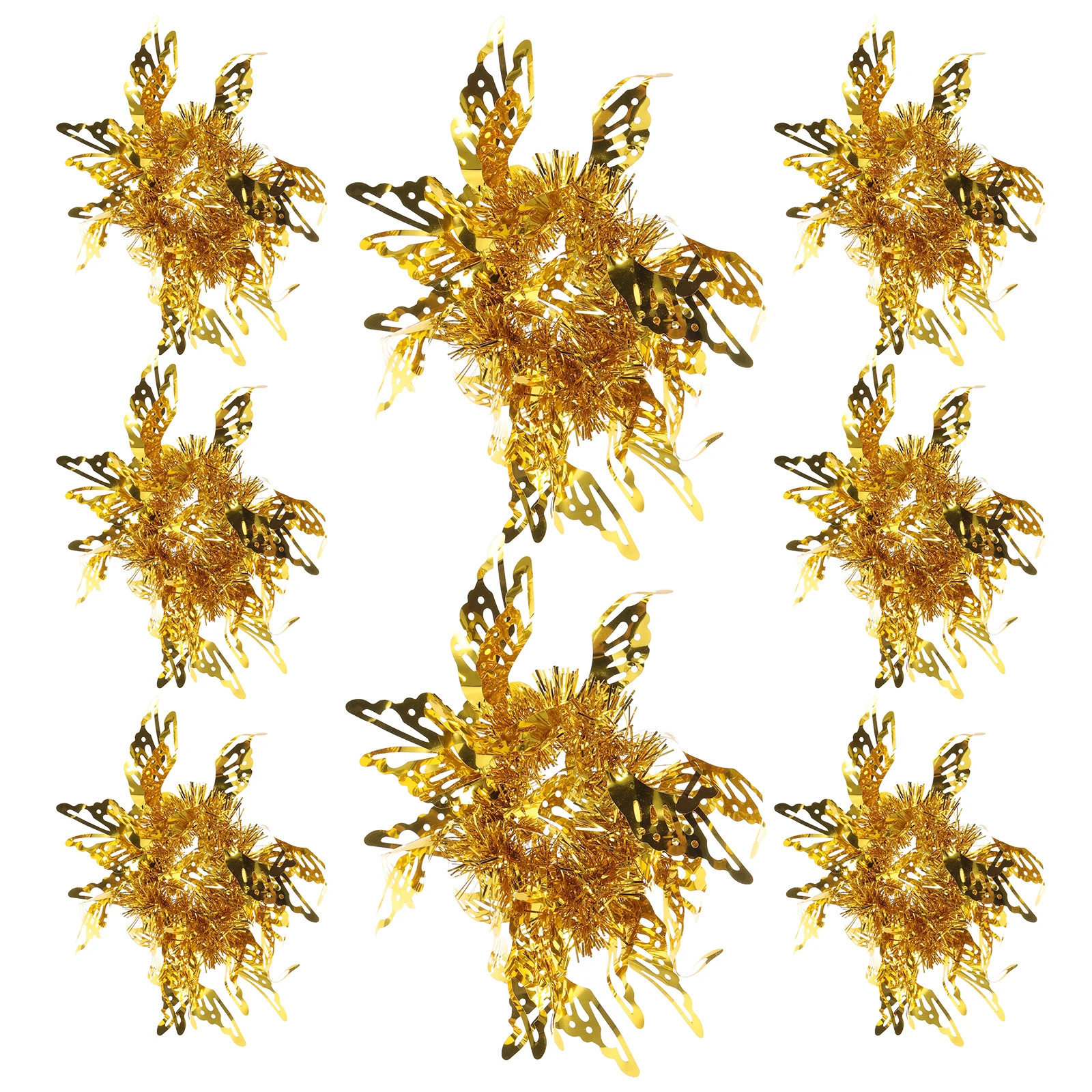 

8pcs Cheerleading Pompoms Durable Vibrant Lightweight Reusable Spirit Props For Sports Events Dance Squad Party Gold Cheerleader