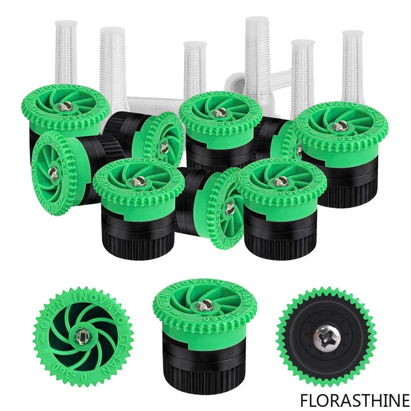 10 Pieces A03F-Variable Arc Nozzle Replacement Adjustable 0°-360° Circle Full Pattern Sprinkler Heads Sprays