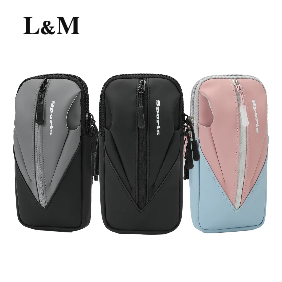 L&M Arm Bag Running Phone Holder Waterproof Sport Armband Phone Running Accessory Sport Bags for iPhone Samsung Xiaomi Universal