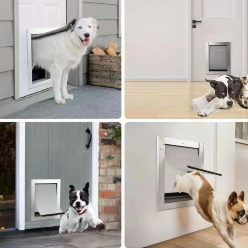 New Magnetic Pet Gate Door, Two-Way Free Access Positioning Lock Large Dog Fence For Indoor Outdoor Dogs Cats Supplies