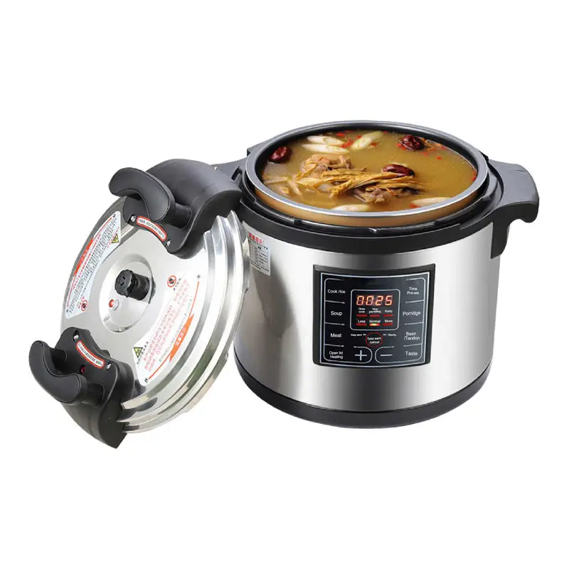 Factory Sales Commercial Large Size 15 Cups 10Kg Rice Meat Stainless Steel 17L 17Qt 17 Liter Electric Pressure Cooker in Italy