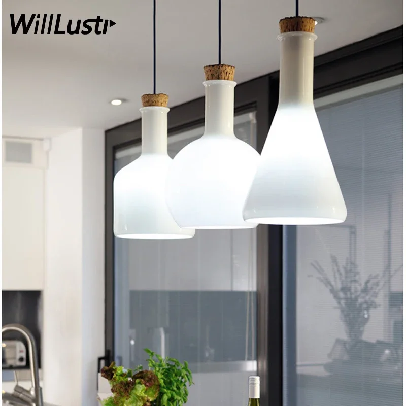 Dasmani Glass Magic Bottle Pendant Lamp Shop Loft Benjamin Hubert Labware Ceiling Chandelier Suspension Hanging Lighting