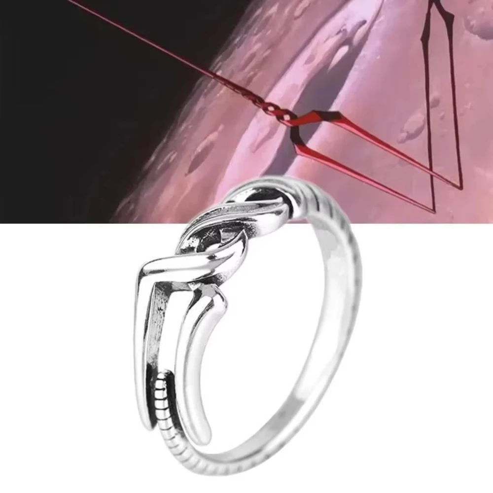 Spear Of Longinus Anime Cosplay Ring Vintage Open Adjustable Band Fashion Statement Jewelry Gift