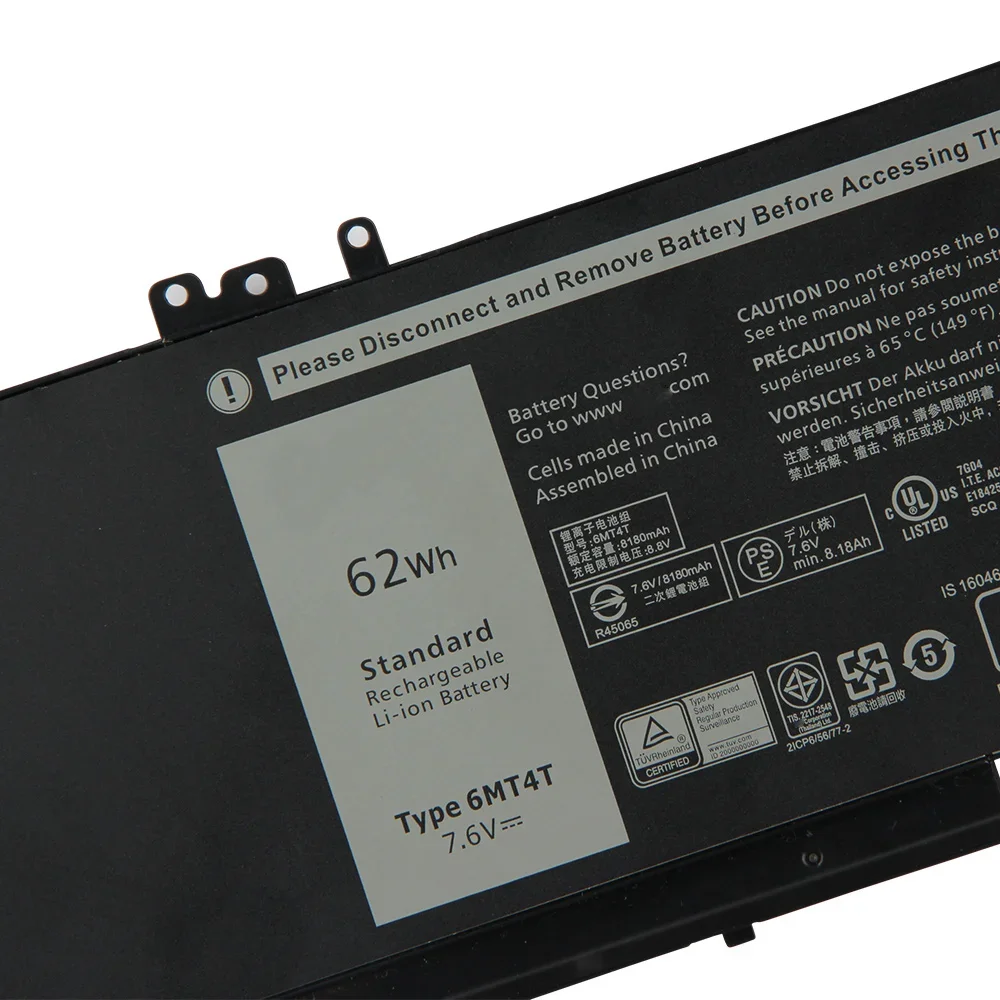 Replacement Battery 6MT4T 8180mAh For DELL Latitude E5470 E5270 E5570 M3510 High Quality Batteries With Tool