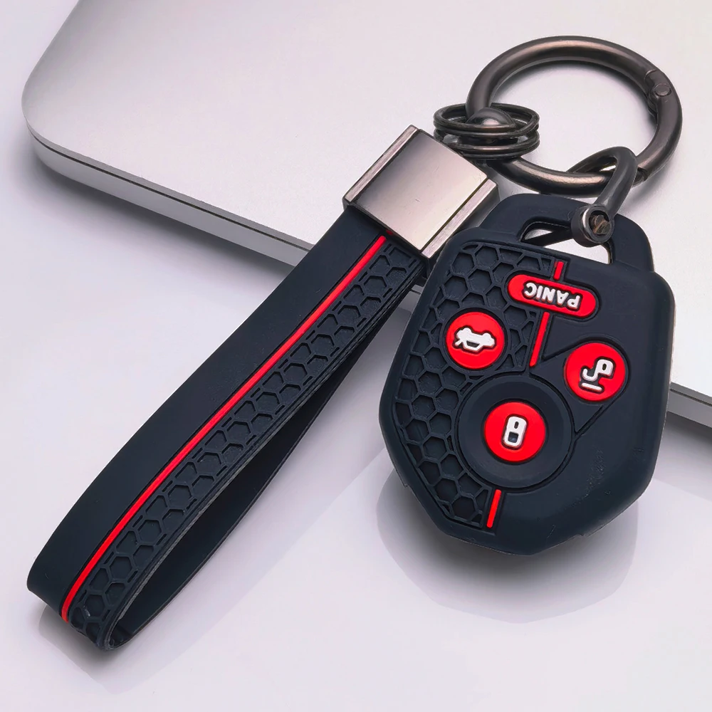 Key Fob Cover for Subaru Crosstrek Forester Impreza Legacy Outback Tribeca WRX STI with Keychain Anti-Scratch Shockproof