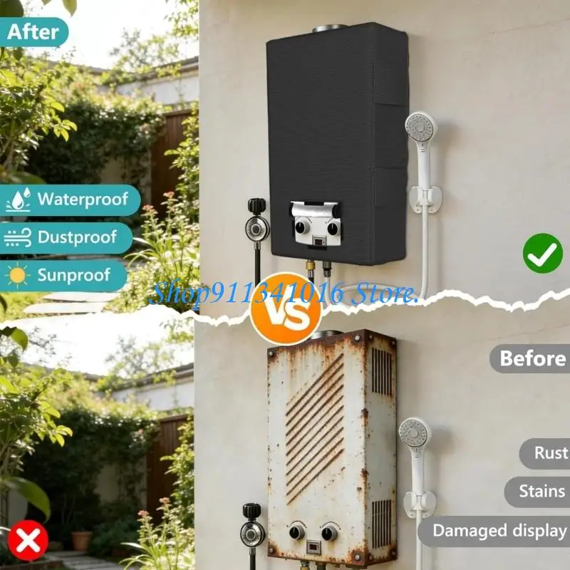  Universal Cover For Outdoor Portable Tankless Hot Water Unit Strong Polyester Dustproof Enclosure