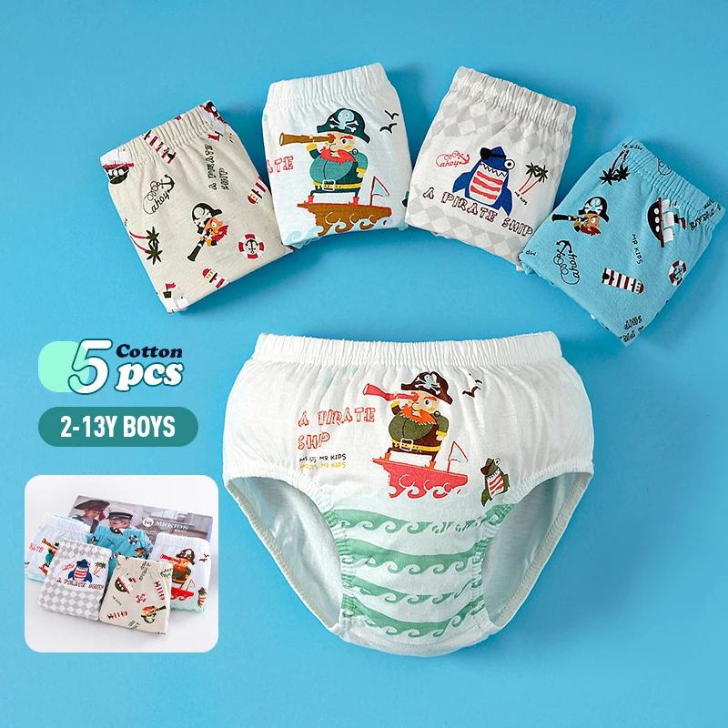 5Pcs/Lot Child Girls Underwear Melody Cartoon Cute Panties For Girl Cotton Toddlers Kids Triangle Panty Breathable Girls Briefs