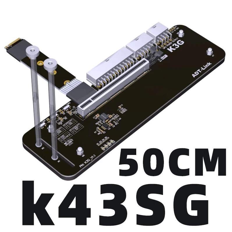 

PCI-E 4.0 x4 Riser Extender for M.2 NVMe to PCIe 4.0 x16 External Graphics Card eGPU Adapter for NUC/ITX/STX/Notebook PC Laptop