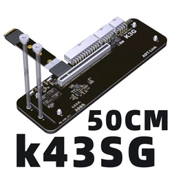 PCI-E 4.0 x4 Riser Extender for M.2 NVMe to PCIe 4.0 x16 External Graphics Card eGPU Adapter for NUC/ITX/STX/Notebook PC Laptop