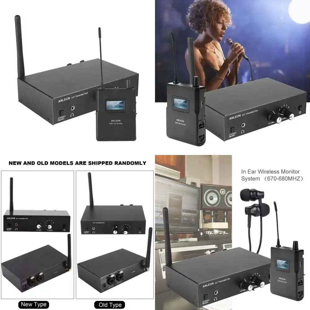 ANLEON S2 UHF Stereo Wireless Condenser Microphone 2 Channel 50M Long Distance Professional Stage