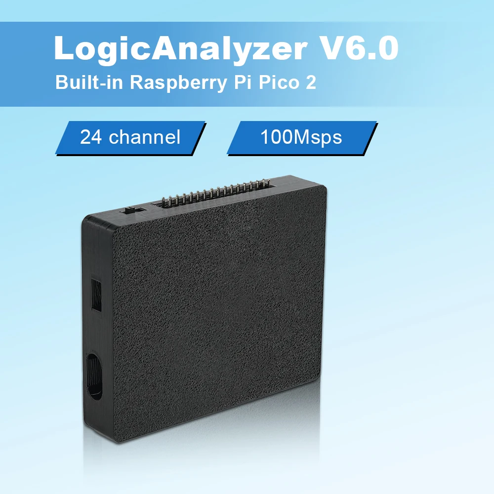 Logic Analyzer V6.0 RP2350 Raspberry Pi Pico 2 24-Channel LogicAnalyzer For Windows/OSX/Linux Up to 400MHz Sampling Speed