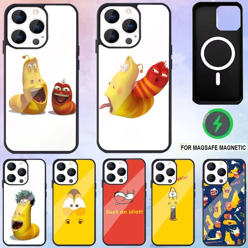 

Red and Yellow L-larvas Phone Case For iPhone17,16,15,14,13,12,11 Plus,Pro Max Magnetic Magsafe Wireless Charging